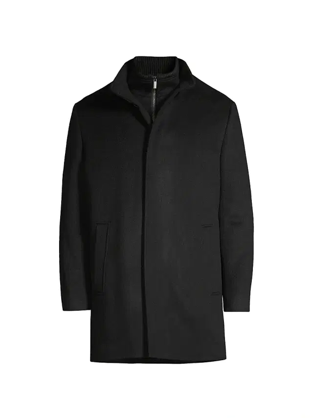 Cardinal Of Canada Men's Mont Royal Wool & Cashmere Car Coat - Black