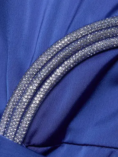 Theia Women's Cressida Halter Column Gown - Maritime Blue | Thumbnail 7