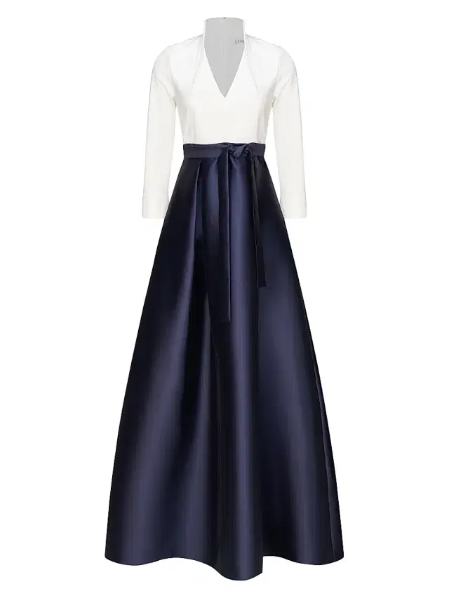 Kay Unger Women's Phoebe Swan-Neck Gown - White Dark Twilight
