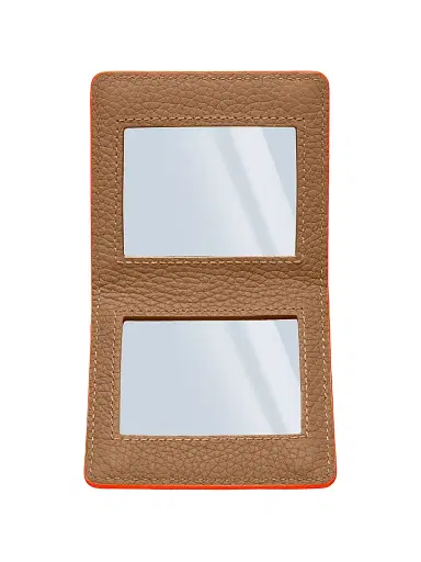 MAISON de SABRÉ Leather Compact Mirror - Manhattan Sandstone | Thumbnail 5