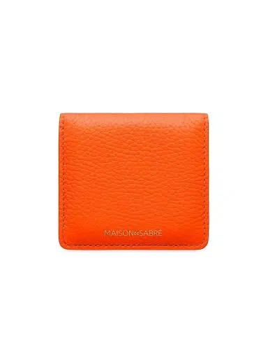 MAISON de SABRÉ Leather Compact Mirror - Manhattan Sandstone | Thumbnail 1