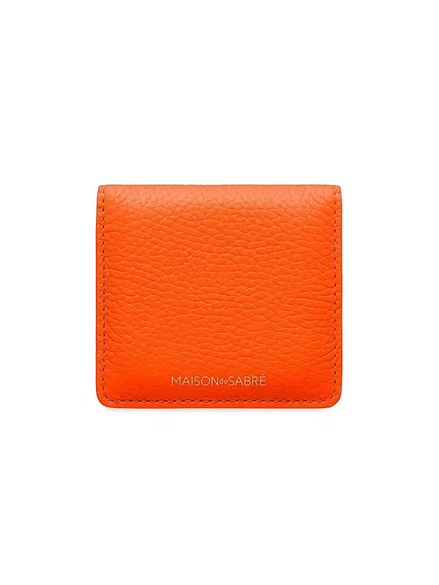 MAISON de SABRÉ Leather Compact Mirror - Manhattan Sandstone