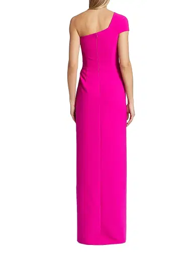 Teri Jon by Rickie Freeman Women's Crepe One-Shoulder Gown | Thumbnail 5 Teri Jon by Rickie Freeman Women's Crepe One-Shoulder Gown | Thumbnail 5