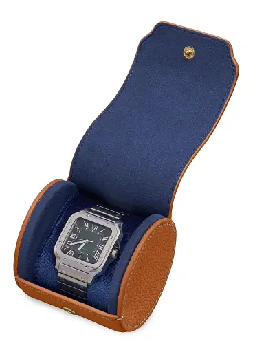MAISON de SABRÉ Leather Watch Roll - Pecan Brown | Thumbnail 2