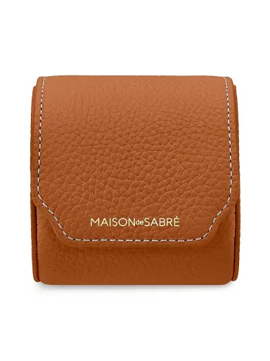 MAISON de SABRÉ Leather Watch Roll - Pecan Brown | Thumbnail 3