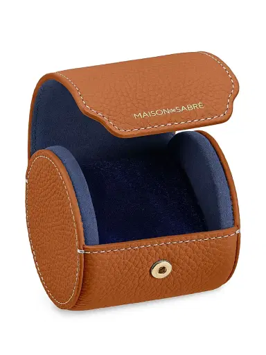 MAISON de SABRÉ Leather Watch Roll - Pecan Brown | Thumbnail 4