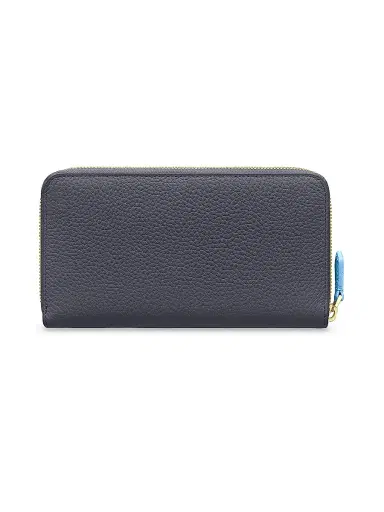 MAISON de SABRÉ Women's Long Leather Zip Wallet - Graphite Sky | Thumbnail 2