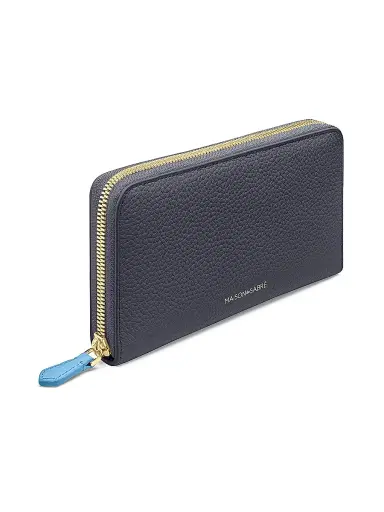 MAISON de SABRÉ Women's Long Leather Zip Wallet - Graphite Sky | Thumbnail 3