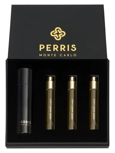 Perris Monte Carlo Patchouli Nosy Be Extrait de Parfum 5-Piece Travel Spray Set | Thumbnail 1 Perris Monte Carlo Patchouli Nosy Be Extrait de Parfum 5-Piece Travel Spray Set | Thumbnail 1