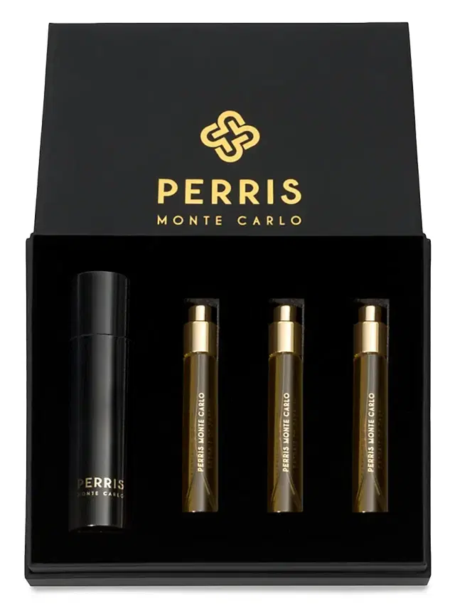 Perris Monte Carlo Cacao Azteque Extrait de Parfum 5-Piece Travel Spray Set
