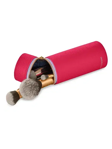 MAISON de SABRÉ Women's Leather Brush Case - Fuchsia Lavender | Thumbnail 2