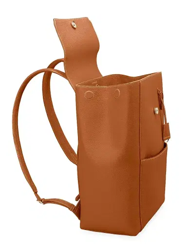 Maison de Sabre Women's Large Leather Soft Backpack - Pecan Brown | Thumbnail 5 Maison de Sabre Women's Large Leather Soft Backpack - Pecan Brown | Thumbnail 5