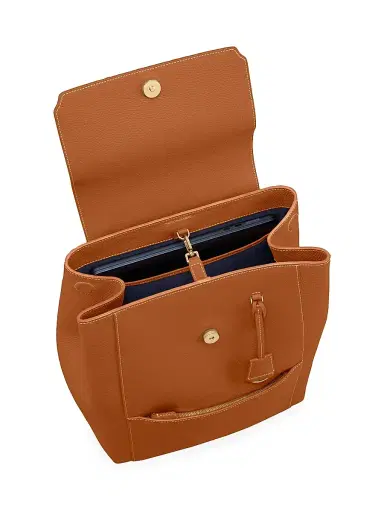 Maison de Sabre Women's Large Leather Soft Backpack - Pecan Brown | Thumbnail 6 Maison de Sabre Women's Large Leather Soft Backpack - Pecan Brown | Thumbnail 6