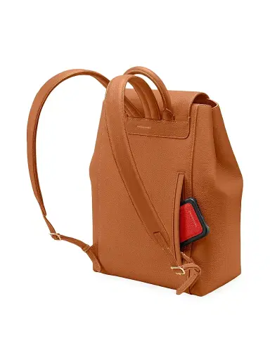 Maison de Sabre Women's Large Leather Soft Backpack - Pecan Brown | Thumbnail 7 Maison de Sabre Women's Large Leather Soft Backpack - Pecan Brown | Thumbnail 7