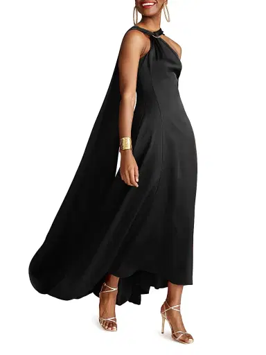Halston Women's Genevieve Satin Gown | Thumbnail 4