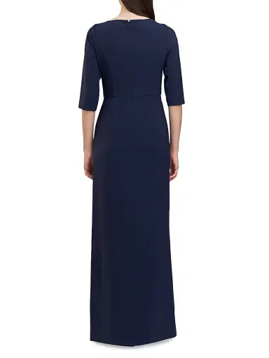 Kay Unger Women's Margerite Pleated Column Gown | Thumbnail 4 Kay Unger Women's Margerite Pleated Column Gown | Thumbnail 4