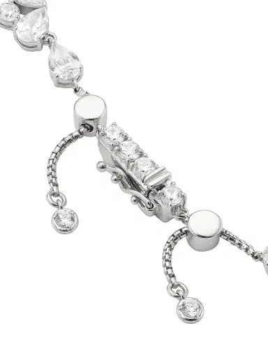 Adriana Orsini Women's Versailles Sterling Silver & Cubic Zirconia Fringe Necklace - Silver | Thumbnail 3 Adriana Orsini Women's Versailles Sterling Silver & Cubic Zirconia Fringe Necklace - Silver | Thumbnail 3