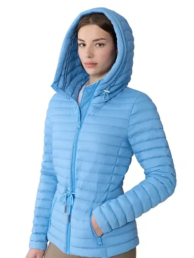 Soia & Kyo Women's Ayleen Lightweight Hooded Puffer Jacket - Poolside Blue | Thumbnail 5
