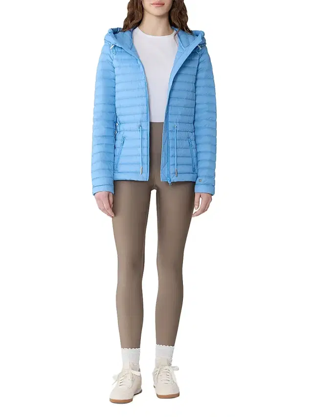 Soia & Kyo Women's Ayleen Lightweight Hooded Puffer Jacket - Poolside Blue