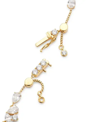Adriana Orsini Women's Versailles 18K-Gold-Plated & Cubic Zirconia Fringe Necklace - Gold | Thumbnail 3