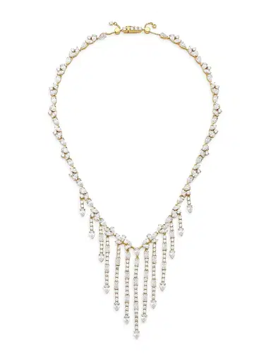 Adriana Orsini Women's Versailles 18K-Gold-Plated & Cubic Zirconia Fringe Necklace - Gold | Thumbnail 1