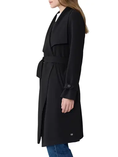 Soia & Kyo Women's Olivia Belted Trench Coat - Black - Size XS | Thumbnail 3