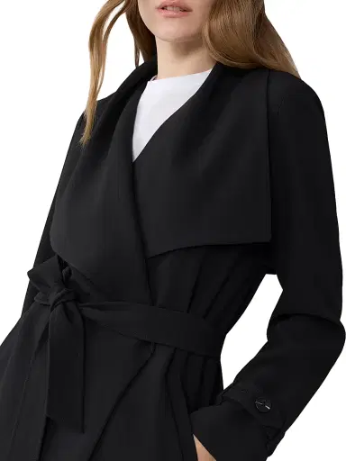 Soia & Kyo Women's Olivia Belted Trench Coat - Black - Size XS | Thumbnail 5