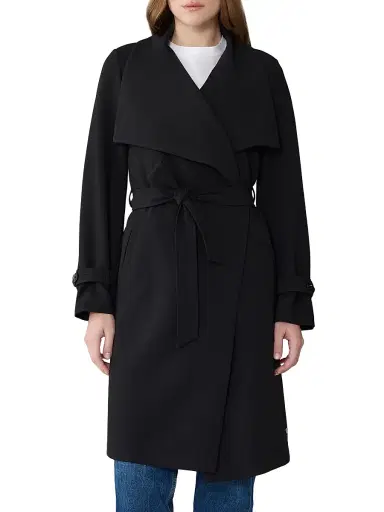 Soia & Kyo Women's Olivia Belted Trench Coat - Black - Size XS | Thumbnail 1