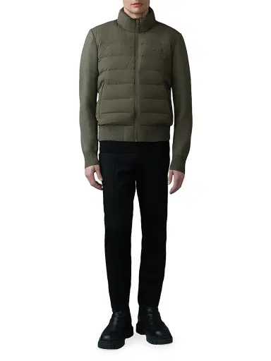 Mackage Men's Haney City Hybrid Light Down Jacket - Light Military | Thumbnail 2 Mackage Men's Haney City Hybrid Light Down Jacket - Light Military | Thumbnail 2