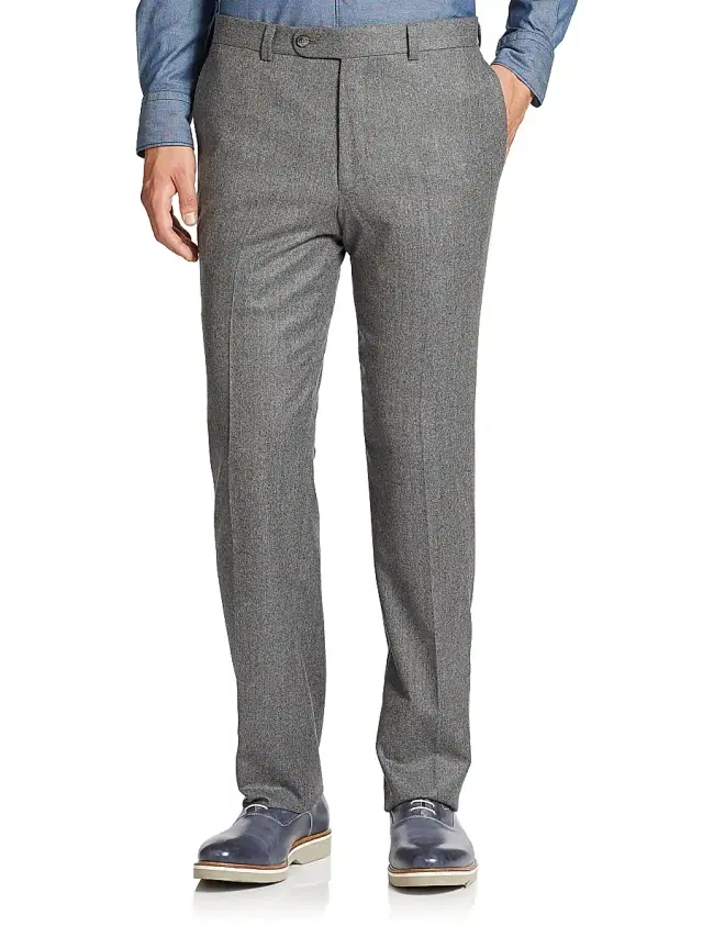 Saks Fifth Avenue Men's COLLECTION Wool Flat-Front Pants