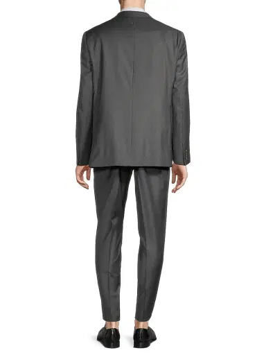 Saks Fifth Avenue Men's COLLECTION Woven Wool Suit - Charcoal - Size 44 | Thumbnail 5