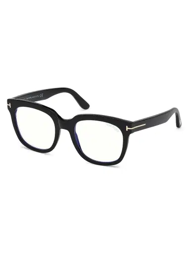 Tom Ford Women's 52MM Geometric Blue Filter Eyeglasses - Shiny Black | Thumbnail 2 Tom Ford Women's 52MM Geometric Blue Filter Eyeglasses - Shiny Black | Thumbnail 2