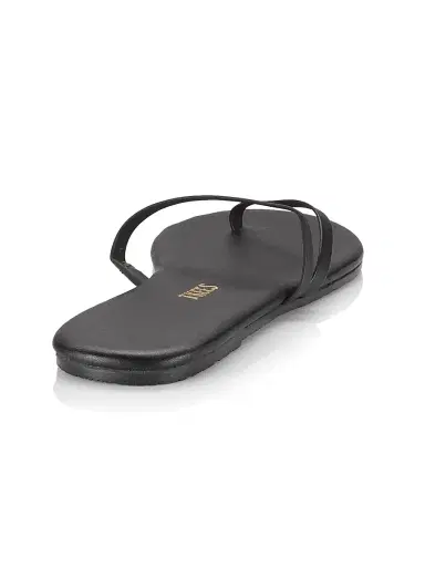 TKEES Women's Sarit Leather Sandals - Black - Size 11 | Thumbnail 3