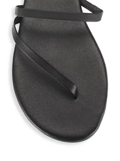 TKEES Women's Sarit Leather Sandals - Black - Size 11 | Thumbnail 4