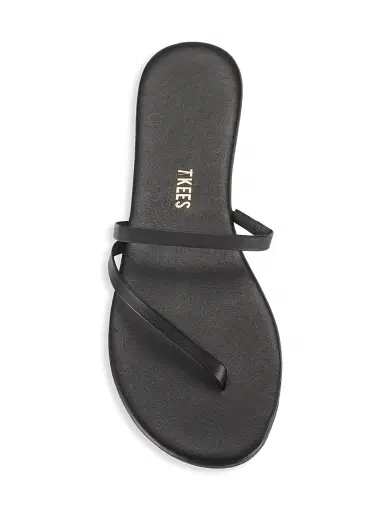 TKEES Women's Sarit Leather Sandals - Black - Size 11 | Thumbnail 5