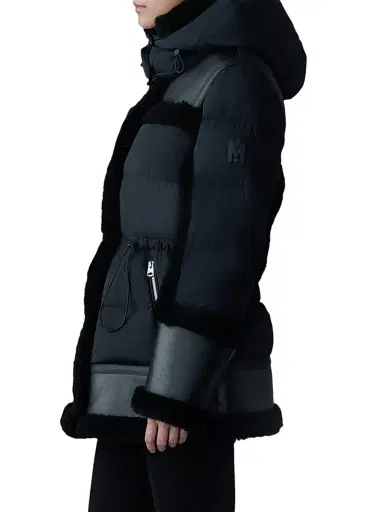 Mackage Women's Lilibeth Mixed-Media Shearling Down Parka - Black And Black | Thumbnail 4 Mackage Women's Lilibeth Mixed-Media Shearling Down Parka - Black And Black | Thumbnail 4