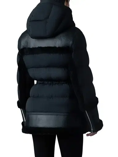 Mackage Women's Lilibeth Mixed-Media Shearling Down Parka - Black And Black | Thumbnail 5 Mackage Women's Lilibeth Mixed-Media Shearling Down Parka - Black And Black | Thumbnail 5