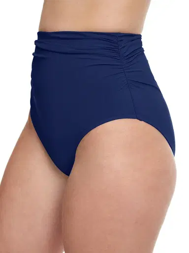 Gottex Swimwear Women's Tutti Frutti High-Waisted Bikini Bottom - Navy | Thumbnail 2