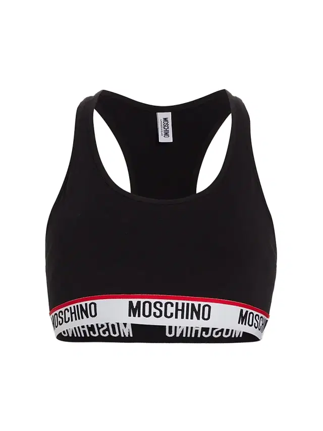 Women's Logo Tape Bra - Black Archived