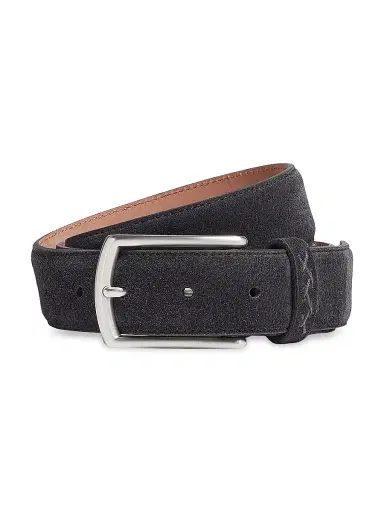 Zegna Men's Suede Belt - Navy Blue - Size 44 | Thumbnail 1 Zegna Men's Suede Belt - Navy Blue - Size 44 | Thumbnail 1