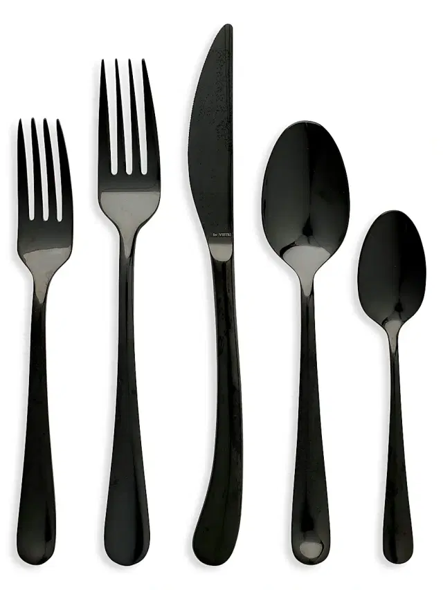 Vietri Settimocielo Nero 5-Piece Flatware Set
