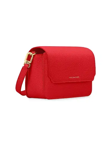 MAISON de SABRÉ Women's Mini Leather Flap Bag - Pomegranate Red | Thumbnail 6