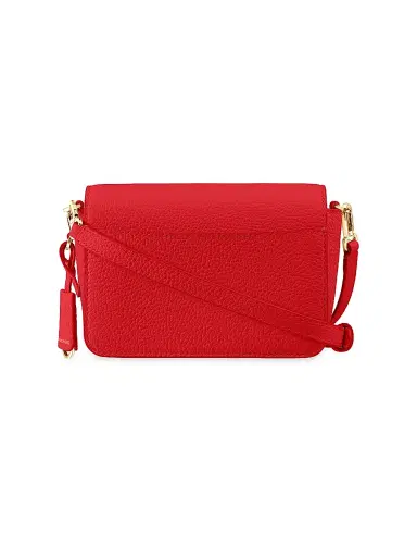 MAISON de SABRÉ Women's Mini Leather Flap Bag - Pomegranate Red | Thumbnail 7