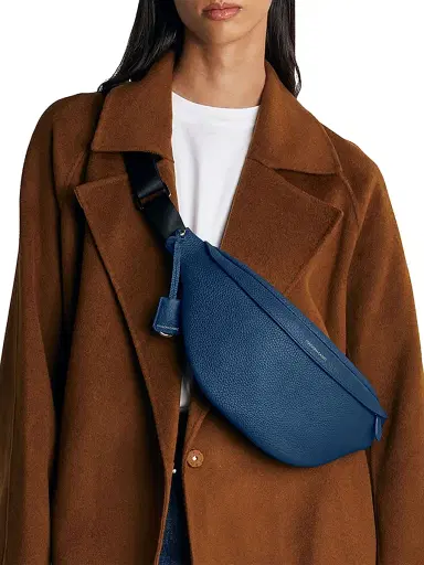 MAISON de SABRÉ Large Leather Sling Bag - Pacific Blue | Thumbnail 2