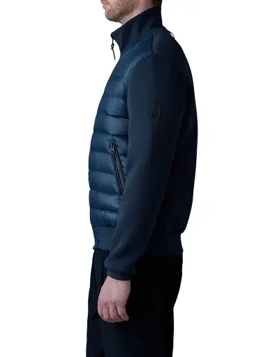 Mackage Men's Collin Mixed-Media Bomber Jacket - Navy - Size Small | Thumbnail 4 Mackage Men's Collin Mixed-Media Bomber Jacket - Navy - Size Small | Thumbnail 4
