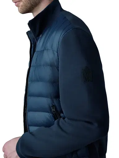 Mackage Men's Collin Mixed-Media Bomber Jacket - Navy - Size Small | Thumbnail 6 Mackage Men's Collin Mixed-Media Bomber Jacket - Navy - Size Small | Thumbnail 6