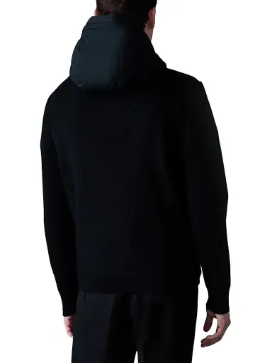 Mackage Men's Andrew Hooded Mixed-Media Down Coat - Navy - Size Large | Thumbnail 5 Mackage Men's Andrew Hooded Mixed-Media Down Coat - Navy - Size Large | Thumbnail 5