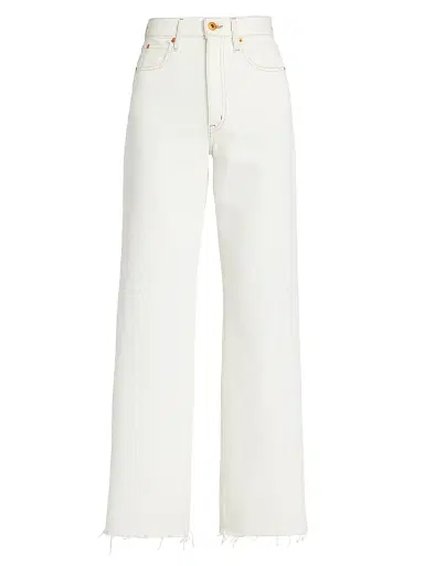 SLVRLAKE Women's Grace High-Rise Wide-Leg Jeans - Natural White - Size 32 | Thumbnail 1