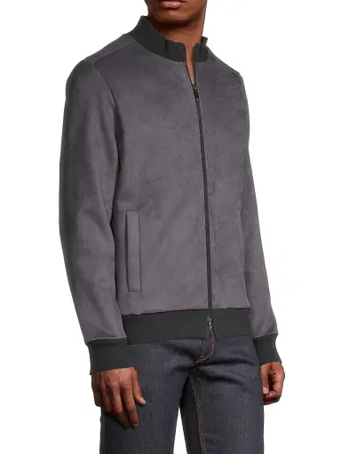 Robert Barakett Men's Lachine Faux Suede Jacket - Black | Thumbnail 4 Robert Barakett Men's Lachine Faux Suede Jacket - Black | Thumbnail 4