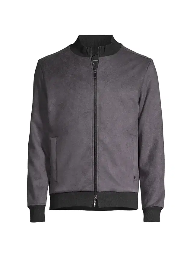 Robert Barakett Men's Lachine Faux Suede Jacket - Black - Size XL